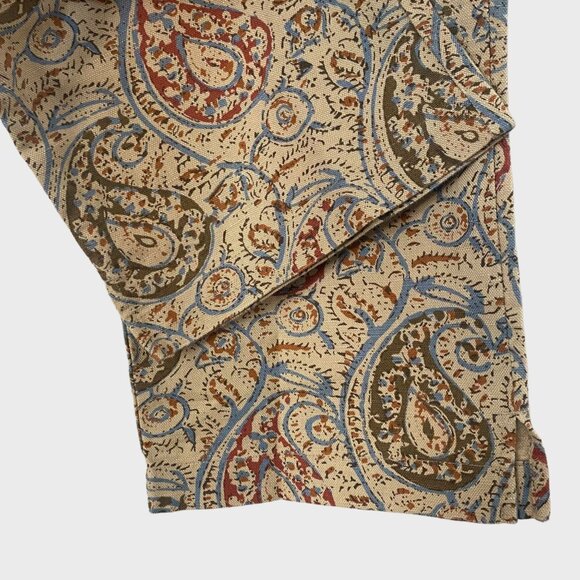 Lauren Ralph Lauren Paisley Cropped Pants Women's 10P High-Rise Straight-Leg New - Picture 7 of 10